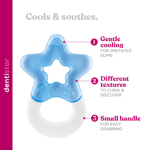 dentistar Cool Teething Star Pack of 2, Teething B 1