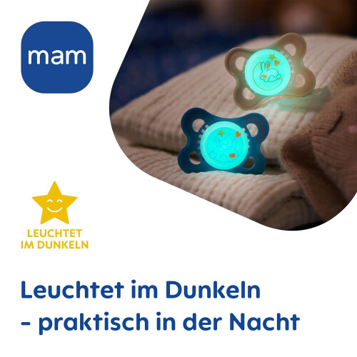 MAM MAM Day & Night silicone pacifier 0-6 boy, set of 2