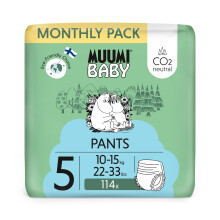 Muumi Baby Eco Pull Ups Size 5 Monthly Pack, 10-15