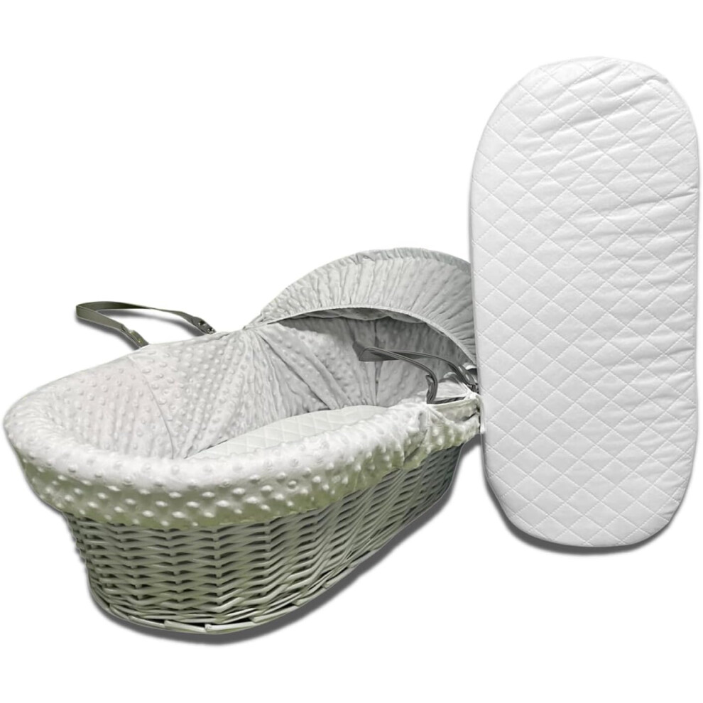 Infant Basket Foam Mattress, Oval Shape, Removable Double Sided Quilted Cover, Breathable And Hypoallergenic Crib Mattress, Water Resis Molten Creek