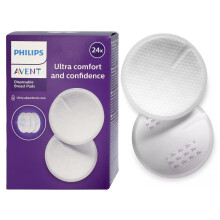 Philips Avent Disposable Breast Pads, SCF254/24 Pack of 24, Transparant