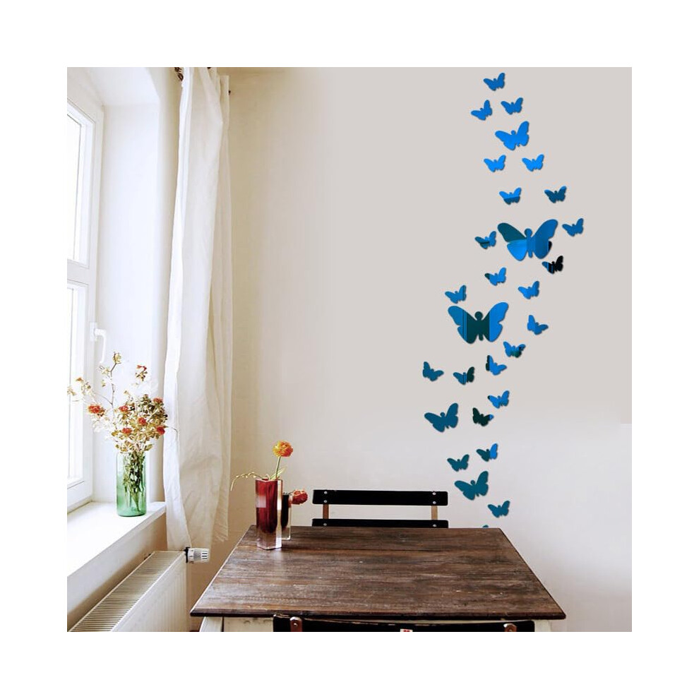 Parency Eu Cute Pink Butterfly Wall Decor 30 Pcs, Girls Room