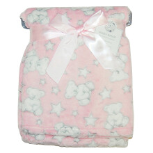 Baby Girl Soft Fleece Wrap Blanket Pram Cot Crib M
