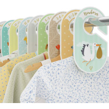 Baby Wardrobe Dividers - 18 x Closet organiser hangers - Arrange clothes by clothing type size or age - Perfect baby shower nursery gift set for expe