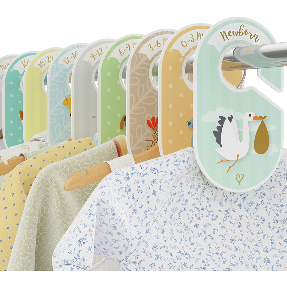 Cozy Hedgehog Baby Wardrobe Dividers - 18 X Closet Organiser Han