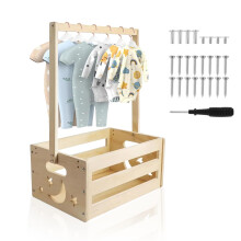 Baby Shower Crate Closet, Wooden Baby Basket with