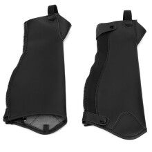 Children's Horse Riding Half Chap Body Protector - Super Fiber Leather, Multiple Sizes