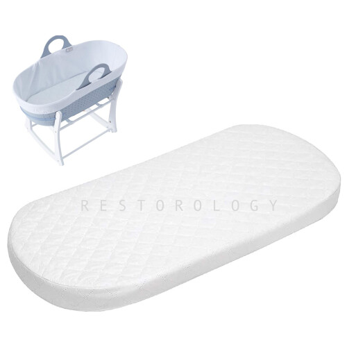 Restorology Moses Basket Oval Mattress, Double Sid