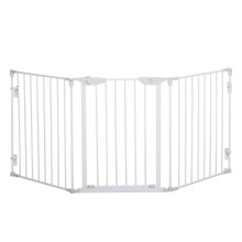 PawHut Pet Safety Gate 3 Panels Playpen Metal Fenc