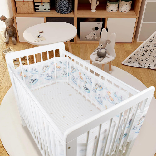 Sageky- Breathable mesh baby bed rail pad - remova 1
