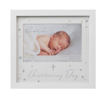 Baby Gift Christening Photo Frame With Cross and S