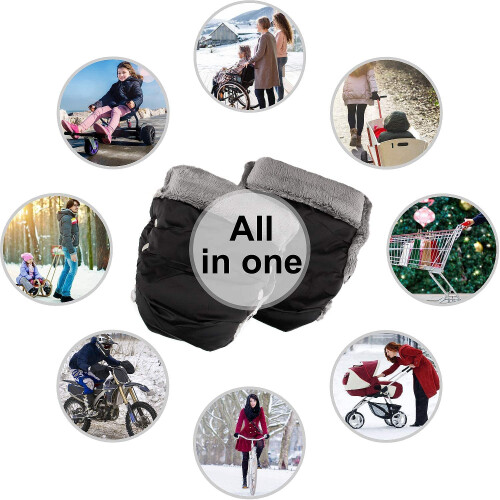 Alihoo Pram Hand Warmers, 1 Pair Pram Hand Muffs, 2