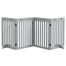 PawHut Pet Gate Foldable Fence Freestanding Dog Ba