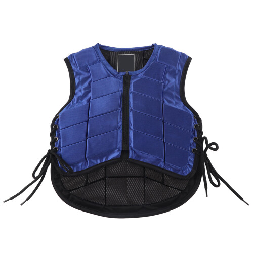 Child's Adjustable Safety Equestrian Vest Arc-Shape Design Blue 1