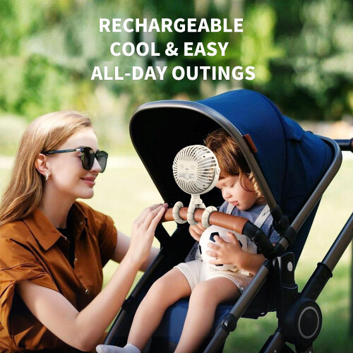 Amacool Pram Fan Battery Operated Stroller Fan Fle 1