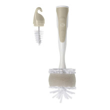 Vital Baby Nurture Deluxe Bottle Brush, 2-in-1 Bottle & Teat Cleaning, Non-Slip Handle, Non-Scratch Bristles, EarthSmart Biodegradable, BPA-Free