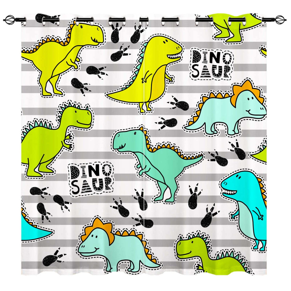 Funny Dinosaur Curtains - Kids Jungle Anima Yuanzu