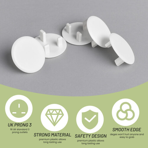 24 Pack Anei Plug Socket Covers UK Child Safety Pl 2