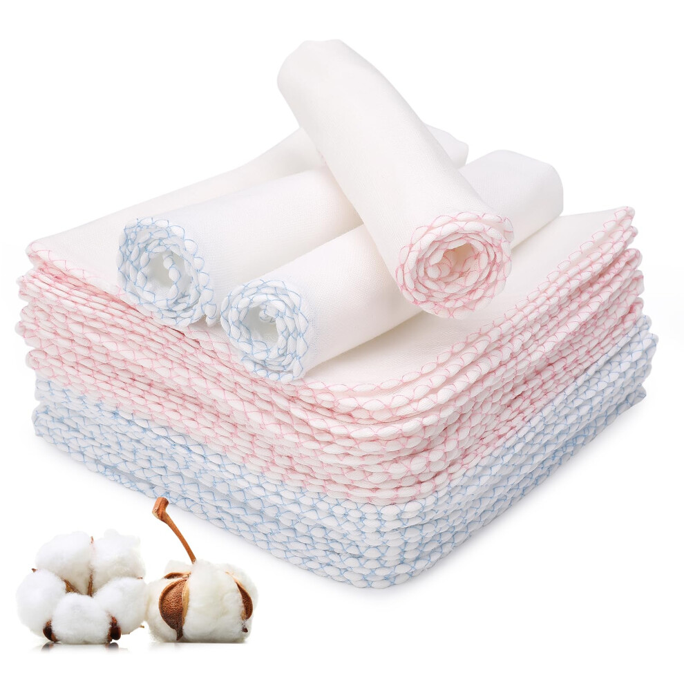 20 Pack Muslin Face Cloths For Baby 100% Cotton Muslin Cleansing Cloths Reusable For Makeup Removal,Baby Facial Cleaning And Bibs Vieinkaufen