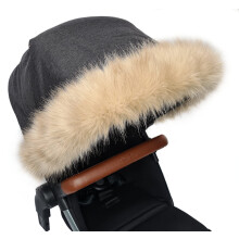 Pram Furs Hood Trim Faux Fur Pushchair Universal f