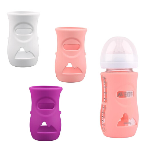 3 Pack Silicone Sleeves for Philips Avent Glass Bo