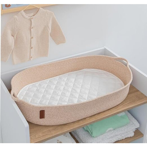 A ATH COLLECTION Moses Basket Mattress Extra Thick 1