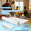 2-Pack Inflatable Bed Guard, 120CM Inflatable Safe 2