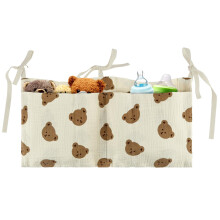 Flintronic Baby Crib Organiser, Baby Bed Storage Hanging Bag, Crib Organizer, Diaper Nursery Organizer, Hanging Crib Organizer for Diapers Clothing D