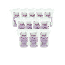 CS Beauty 600 Cotton Cosmetic Pads, Square Shape, (12 x 50 Count), 100% Cotton - For Make up Nails Face Manicure