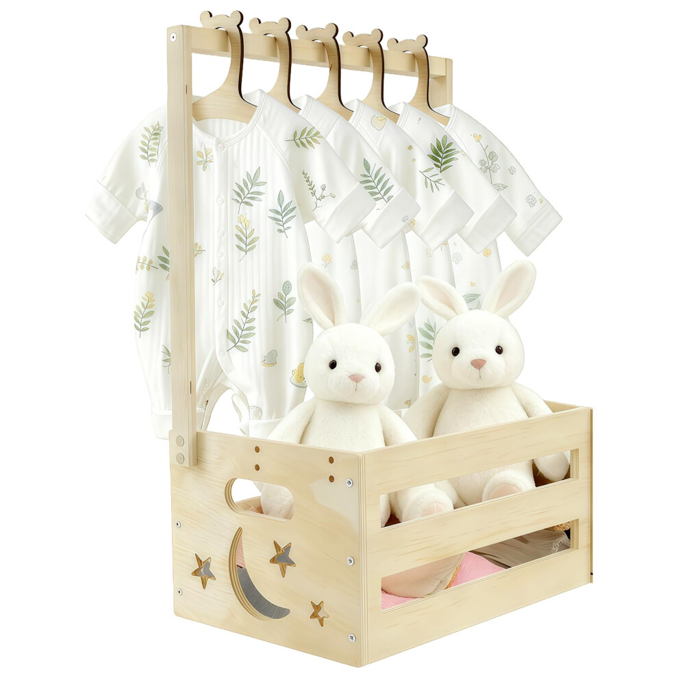 Meetoz Baby Shower Crate Closet With 5 Hangers Woo