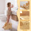 COSYLAND Dinosaur Shaped 2 Step Stool for Kids – H 2