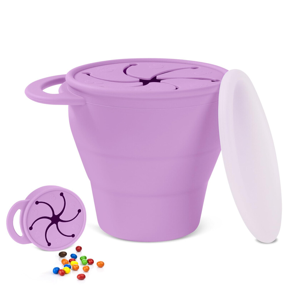 Collapsible Silicone Baby Snack Cup, Baby Vicloon
