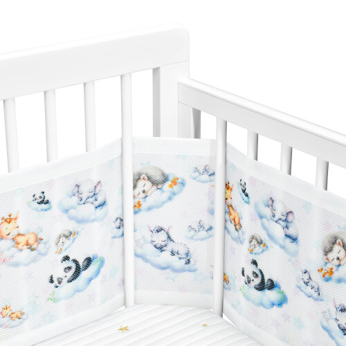 Sageky- Breathable mesh baby bed rail pad - remova 2