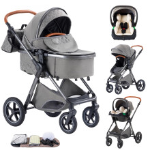 Shineey Stroller 3 in 1 Travel System Aluminium Fr