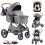 Shineey Stroller 3 in 1 Travel System Aluminium Fr 1