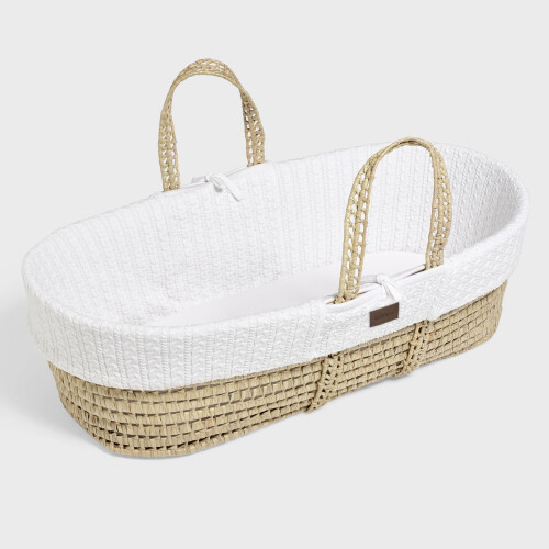 The Little Green Sheep Cable Knit Moses Basket Rep 2