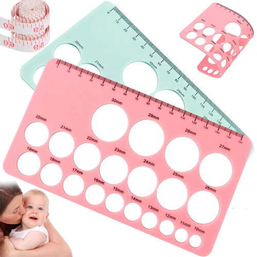 Nipple Ruler,2pcs Essential Flange Sizing Measurem
