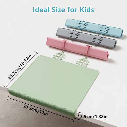 Silicone Placemat with Teething Edge Bumper and Sp 1