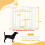 PawHut PawHut Stair Gate, 77cm Extra Tall Dog Gate with A 7