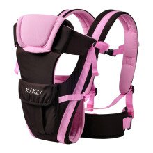 Kikzi Ergonomic Strong Breathable Adjustable Infant Baby Carrier Backpack (Pink)