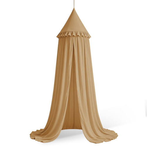 HOTUT Kids Bed Canopy with Ruffles,Round Dome 240c