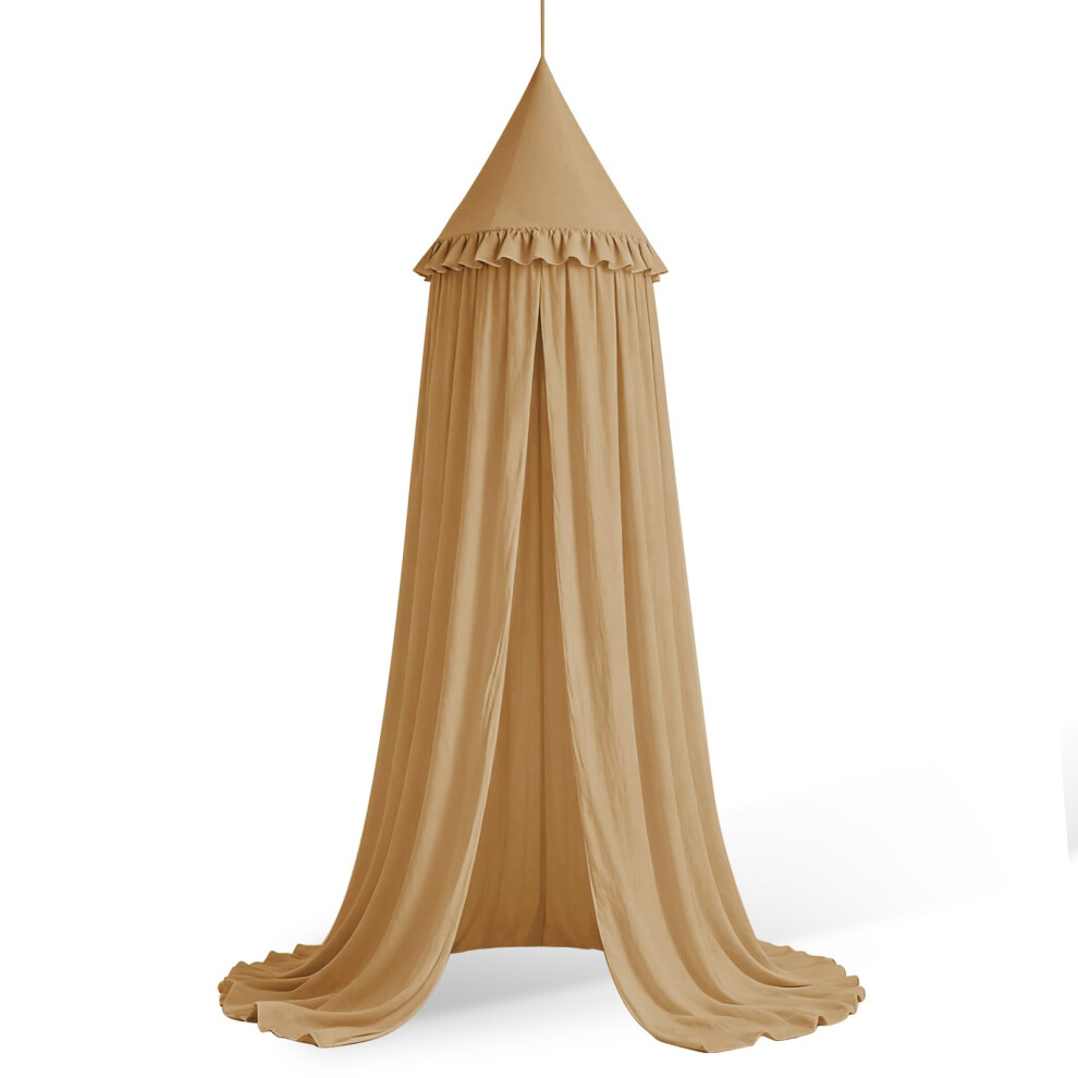Hotut Kids Bed Canopy With Ruffles,Round Dome 240C