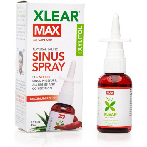 Xlear MAX Natural Xylitol Saline Nasal Spray with 1
