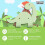 keypak Kids Dinosaur Double Coat Hooks, Door Wall 2
