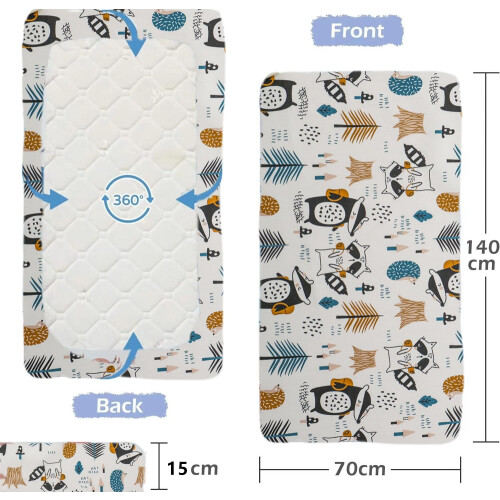 Cot Bed Fitted Sheets(140x70cm) 2 Pack, 100% Cotto 1
