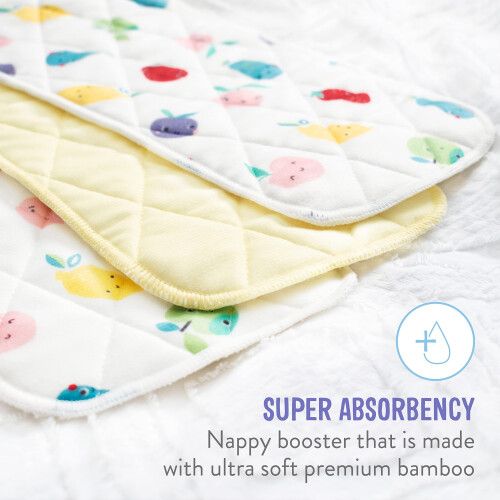 Bambino Mio, Mioboost Classic Flat Nappy Insert to Maximise Absorbency, White, (3 Pack of 2) 2