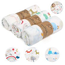 Ballery Soft Large Swaddle Blankets - 3 Pack Cotto