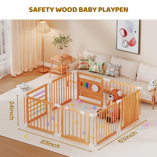 Meulbaty Baby Playpen - Adjustable Size & Shape Fo 1