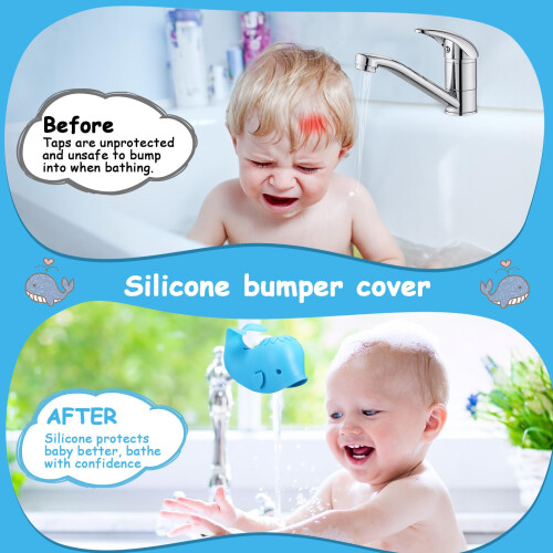 Viitech Universal Faucet Silicone Cover, Cute Whal 2