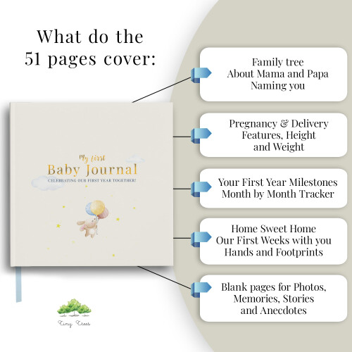 Tiny Trees Baby Memory Book – Baby Keepsake Journ 1
